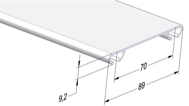 Двухрядный усиленный широкий карниз ТЕХНО 15.2 D 15.2 black фото