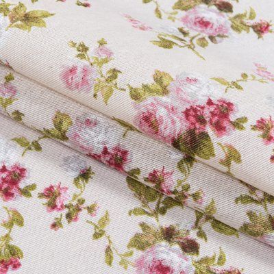 Декоративна тканина лонета Флорал / FLORAL квіти великі фуксія tk161176 фото