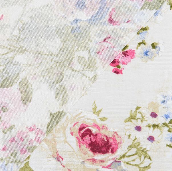 Декоративна тканина лонета Флорал / FLORAL квіти великі фуксія tk183131 фото
