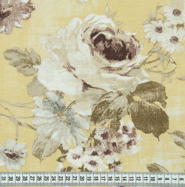 Декоративна тканина лонета Флорал / FLORAL квіти великі фуксія tk161173 фото