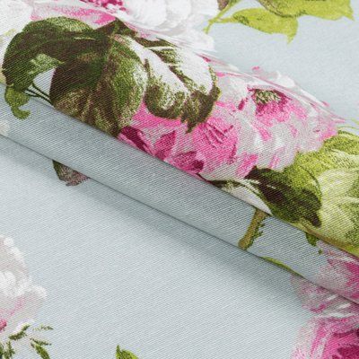 Декоративна тканина лонета Флорал / FLORAL квіти великі фуксія tk161177 фото